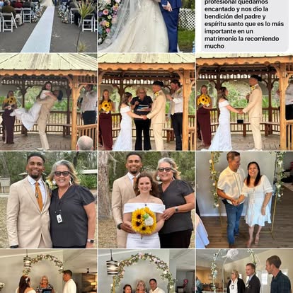 Collection of photographs from a gazebo wedding
